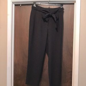 High waisted paper bag pants